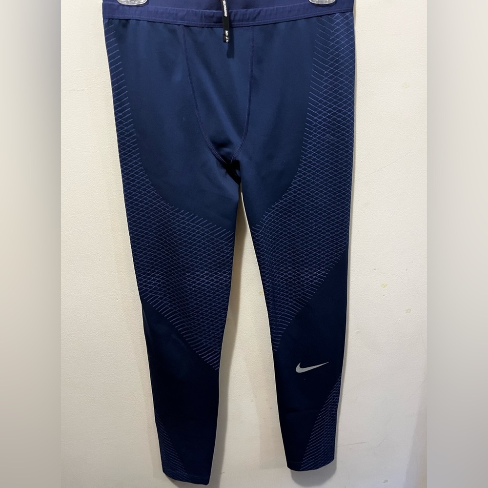 Nike Zonal‎ Strength Leggings blue sz large 27” inseam